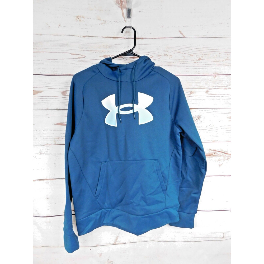 Women's Under Armour UA Big Logo Pullover Hoodie Size MEDIUM Blue